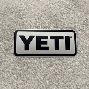 *free w purchase* 2 Yeti Black and White Logo Decal